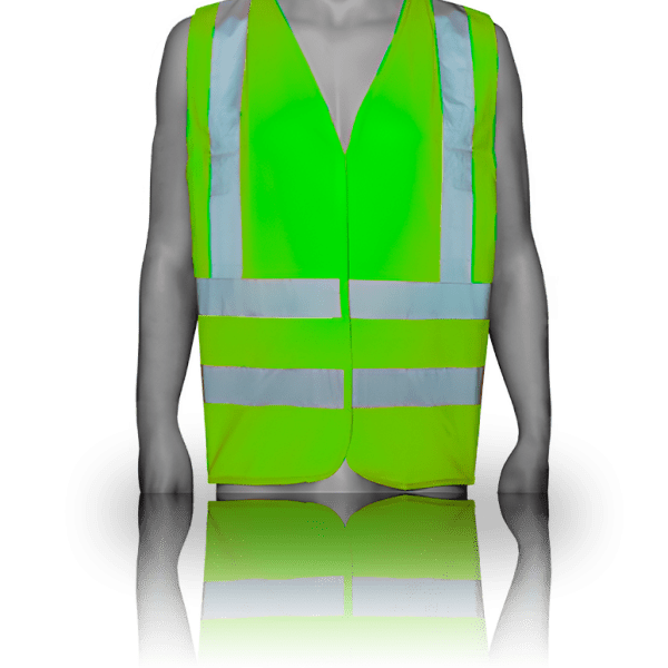 Chaleco alta velocidad verde 4 bandas
